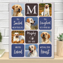 Pet Loss Dog Memorial Custom Stylish Modern Foto Fotoplaat