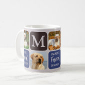 Pet Loss Dog Memorial Custom Stylish Modern Foto Koffiemok (Voorkant links)