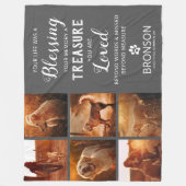 Pet Loss - Dog Memorial Photo Collage Fleece Deken (Voorkant)