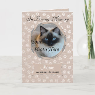 Pet Loss Dog of Cat Memorial Announement Aankondiging