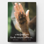 Pet Loss Dog Photo Remembrance Plaque Fotoplaat (voorkant)