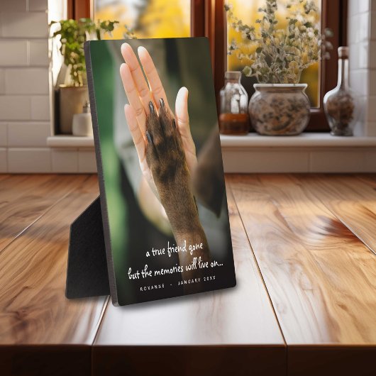 Pet Loss Dog Photo Remembrance Plaque Fotoplaat