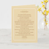 Pet Loss Dog Tribute Poem Kaart (Gele Bloem)