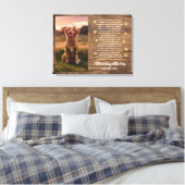 Pet Loss Dog Wood Ik wacht aan de deur Canvas Afdruk (Insitu (Slaapkamer))