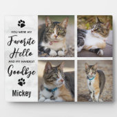 Pet Loss Foto Collage Cat Memorial Fotoplaat (Voorkant)