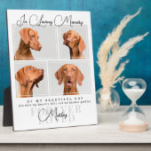 Pet Loss Gift Hond Kat Memorial Foto Collage Wit Fotoplaat (Zijkant)