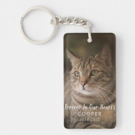 Pet Loss Gift | Personalized Cat Memorial Photo Sleutelhanger