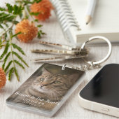 Pet Loss Gift | Personalized Cat Memorial Photo Sleutelhanger (Voorkant Rechts)