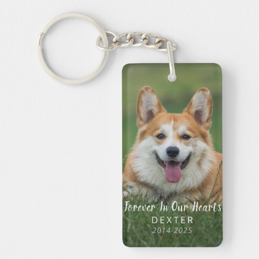 Pet Loss Gift | Personalized Dog Memorial Photo Sleutelhanger (Voorkant)