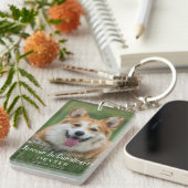 Pet Loss Gift | Personalized Dog Memorial Photo Sleutelhanger (Voorkant Rechts)