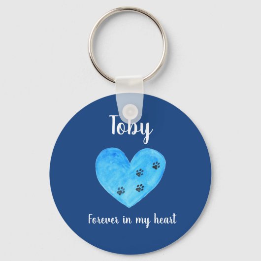 Pet Loss Gift Pet Memorial, op naam gepersonalisee Sleutelhanger (Voorkant)