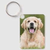 Pet Loss Gift Sympathie Foto Pet Memorial Sleutelhanger (Voorkant)