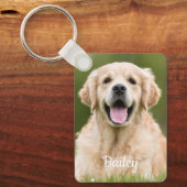 Pet Loss Gift Sympathie Foto Pet Memorial Sleutelhanger (Voorkant)
