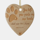 Pet Loss - Hart Hout Zoals Ornament (Rechts)