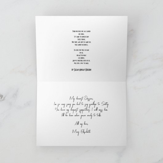 Pet Loss Heart Moon & Stars Condolence Kaart (Binnen)