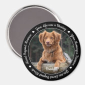 Pet Loss Herdenking Keepslag Dog Pet Memorial Magneet (Voorkant / Achterkant)