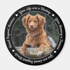 Pet Loss Herdenking Keepslag Dog Pet Memorial Magneet