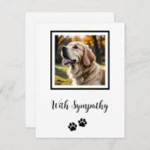 Pet Loss Hond Sympathie Feestdagenkaart (Voorkant / Achterkant)