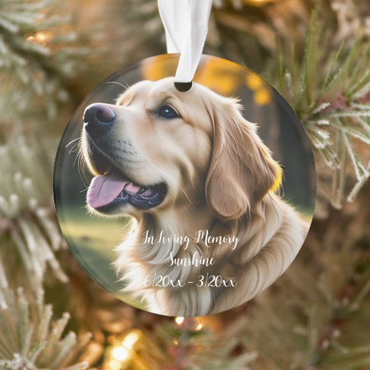 Pet Loss Hond Sympathie Ornament (Boom)