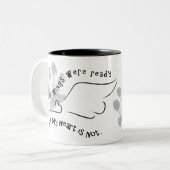 Pet Loss - je vleugels waren klaar Tweekleurige Koffiemok (Voorkant links)