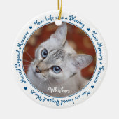Pet Loss Keepslag - Sympathie Cat Pet Memorial Keramisch Ornament (Voorkant)