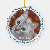 Pet Loss Keepslag - Sympathie Cat Pet Memorial Keramisch Ornament (Achterkant)