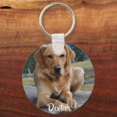 Pet Loss Memorial Foto Keepslag citeert sympathie Sleutelhanger (Voorkant)