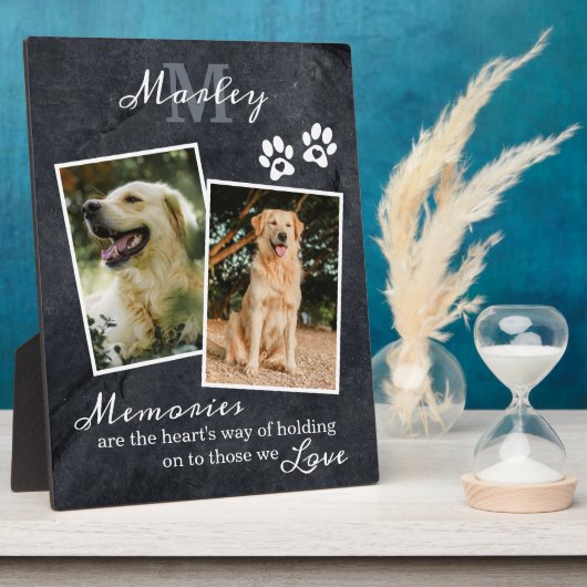 Pet Loss Memorial Gift Photo Plaque Fotoplaat (Zijkant)