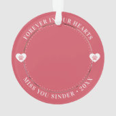 Pet Loss Memorial Keepsake Foto Modern Ornament (achterkant)