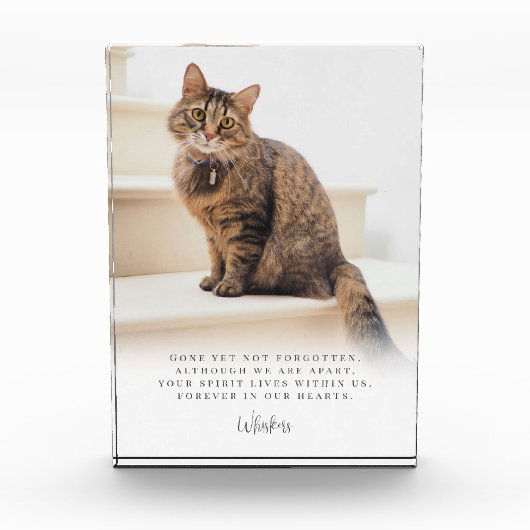 Pet Loss Memorial Keepsake White Fotoblokken (Voorkant)