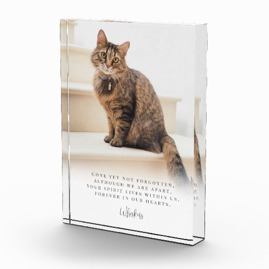 Pet Loss Memorial Keepsake White Fotoblokken (Rechts)