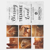 Pet Loss Memorial Photo Collage Fleece Deken (Voorkant)
