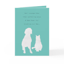 Pet Loss Pattering Paws Sympathy Card
