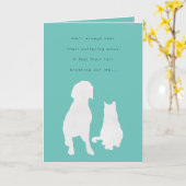 Pet Loss Pattering Paws Sympathy Card Kaart (Gele Bloem)