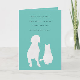 Pet Loss Pattering Paws Sympathy Card Kaart