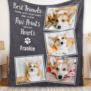 Pet Loss Quote Foto Collage Pet Dog Memorial Fleece Deken
