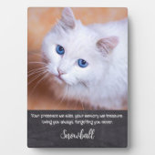 Pet Loss Quote Sympathy Kat Memorial Fotoplaat (voorkant)