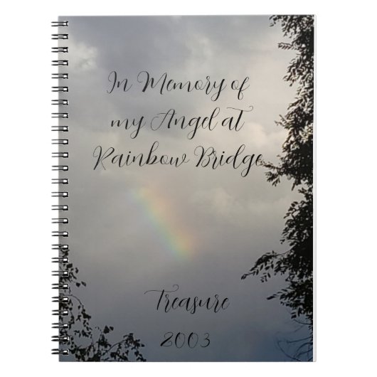 Pet Loss Rainbow Bridge Journal Memorial Notitieboek (Voorkant)