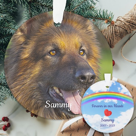 Pet Loss Rainbow Bridge Pet Dog Memorial Ornament