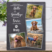 Pet Loss Rustic Slate Sympathie Gift Dog Memorial Fotoplaat