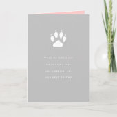 Pet Loss Sidekick Sympathy Card Kaart (Voorkant)