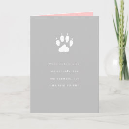 Pet Loss Sidekick Sympathy Card Kaart