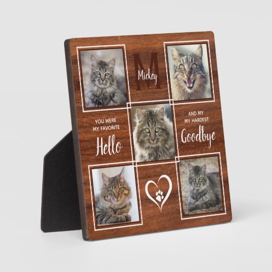Pet Loss Specialized Unieke Kat Memorial Fotoplaat (Voorkant)