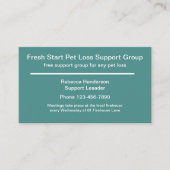 Pet Loss Support Group Visitekaartje (Voorkant)