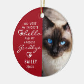 Pet Loss Sympathie Cat Memorial Foto Keepomwille C Keramisch Ornament (Links)