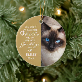 Pet Loss Sympathie Cat Memorial Foto Keepomwille Keramisch Ornament