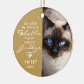 Pet Loss Sympathie Cat Memorial Foto Keepomwille Keramisch Ornament (Links)