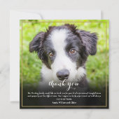 Pet Loss Sympathie Foto Vierkant Bedankkaart (Voorkant)