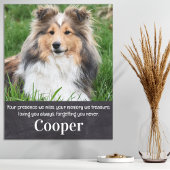 Pet Loss Sympathie Gift Aangepaste Foto Hond Memor Canvas Afdruk