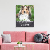 Pet Loss Sympathie Gift Aangepaste Foto Hond Memor Canvas Afdruk (Insitu (Woonkamer))